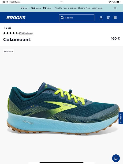 Brooks-оригинални маратонки 44,5 размер