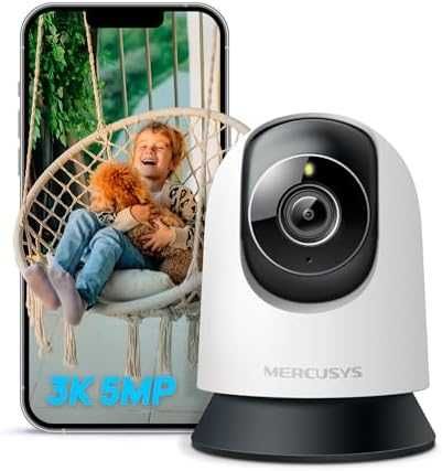 Нова MERCUSYS MC230 3K 5MP WiFi камера 360° AI нощно виждане за дом