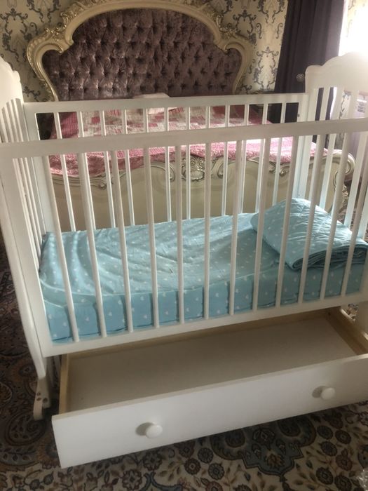 Детская кроватка+матрац