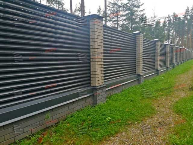 Забор жалюзи горизонтальный