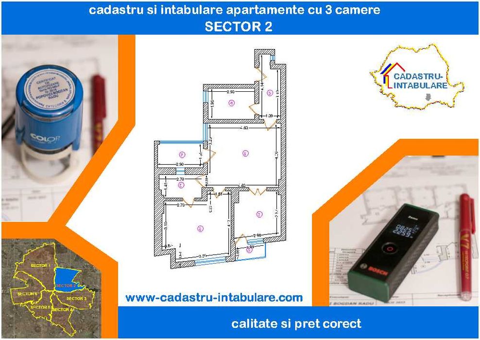 Cadastru și Intabulare Apartamente / Garsoniere – Sector 2, București