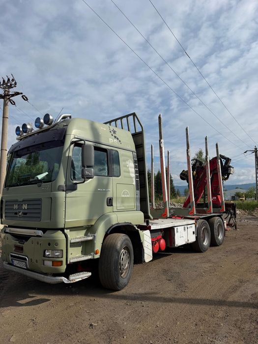 MAN TGA 6x4 forestier cu macara