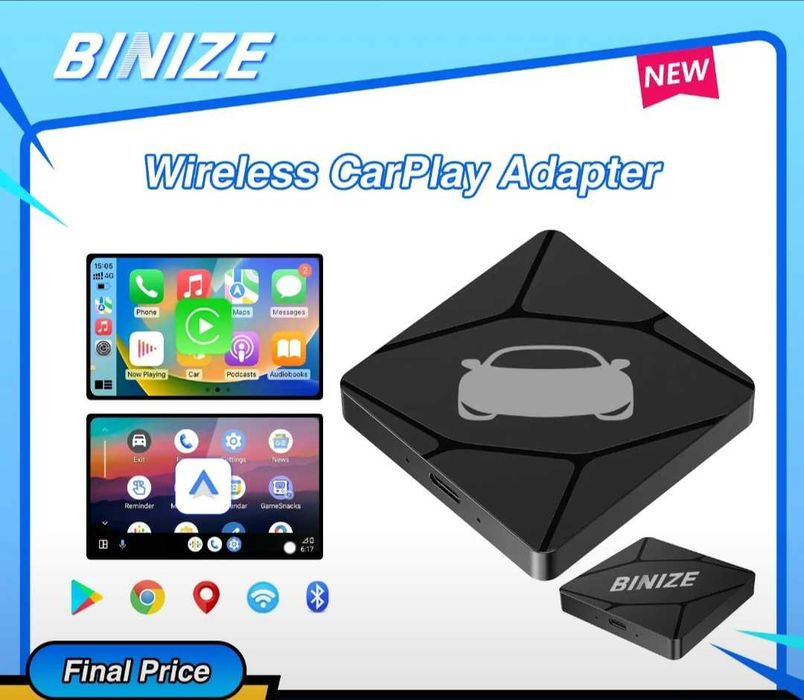 Binize 2-in-1 для CarPlay и Android Auto