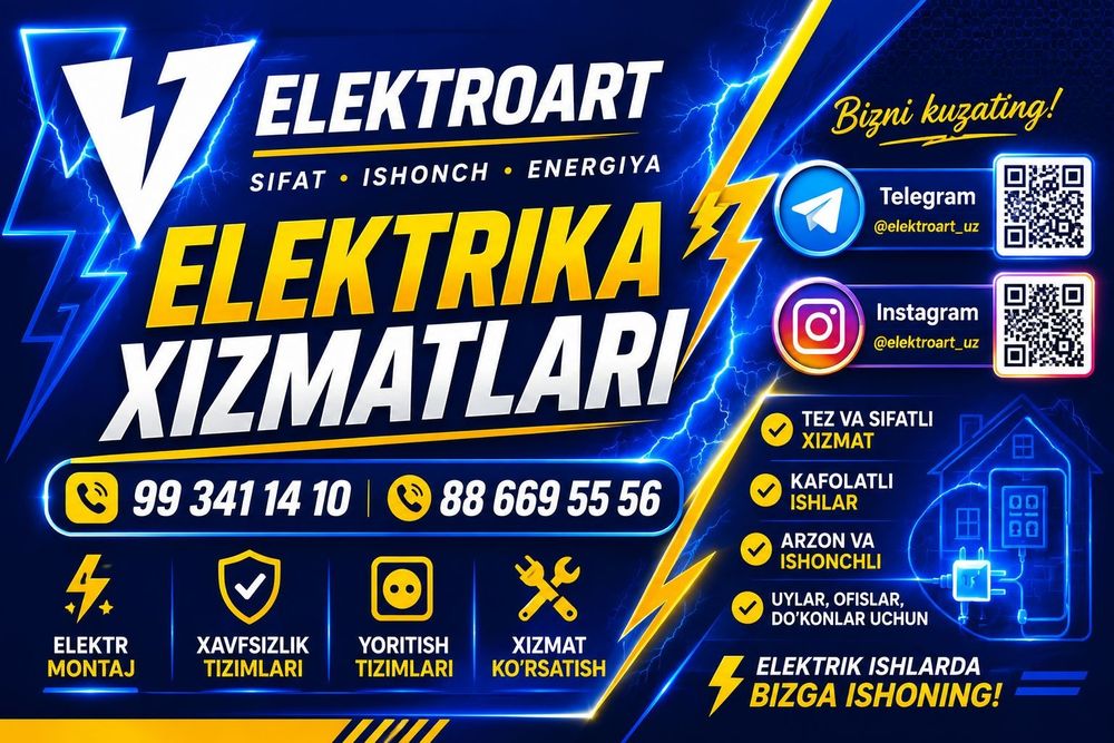 "ELEKTROART" Muammosiz Elektrika xizmati
