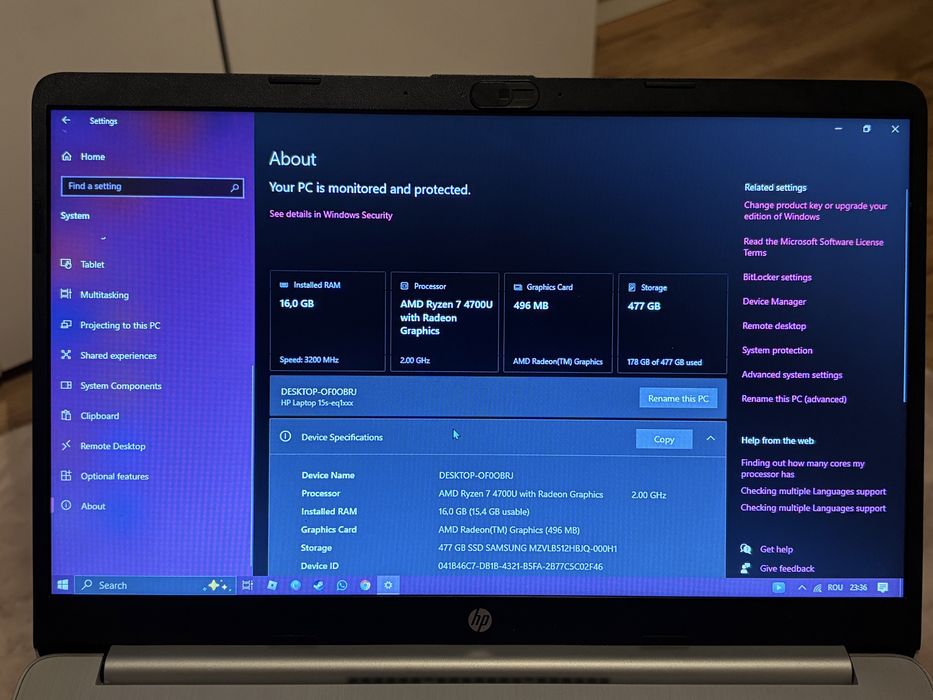 Laptop hp 15s-eq1035nq