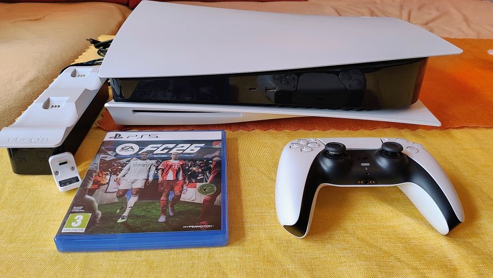 PS5 Disk Edition / Конзола Playstation 5 Disc Edition 825GB White CFI-1116A + FC26 +  Докинг Станция + Контролер DualSense