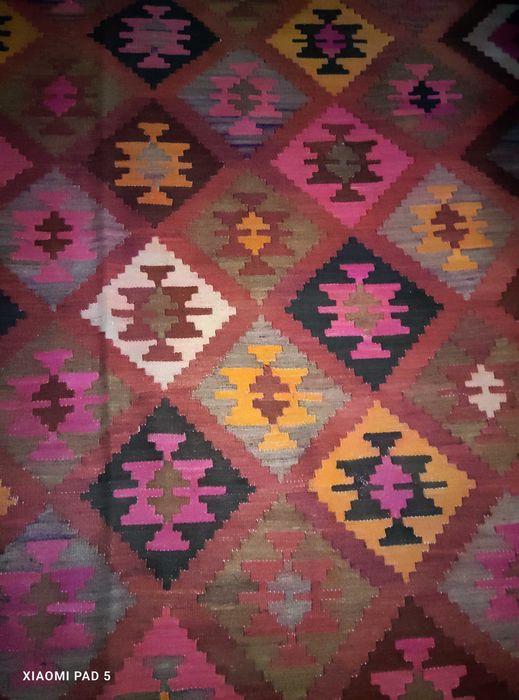 Старый гилам ручной работы, двухсторонний 3,20х1,95