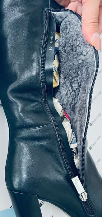 Ботфорты зимние кажаные