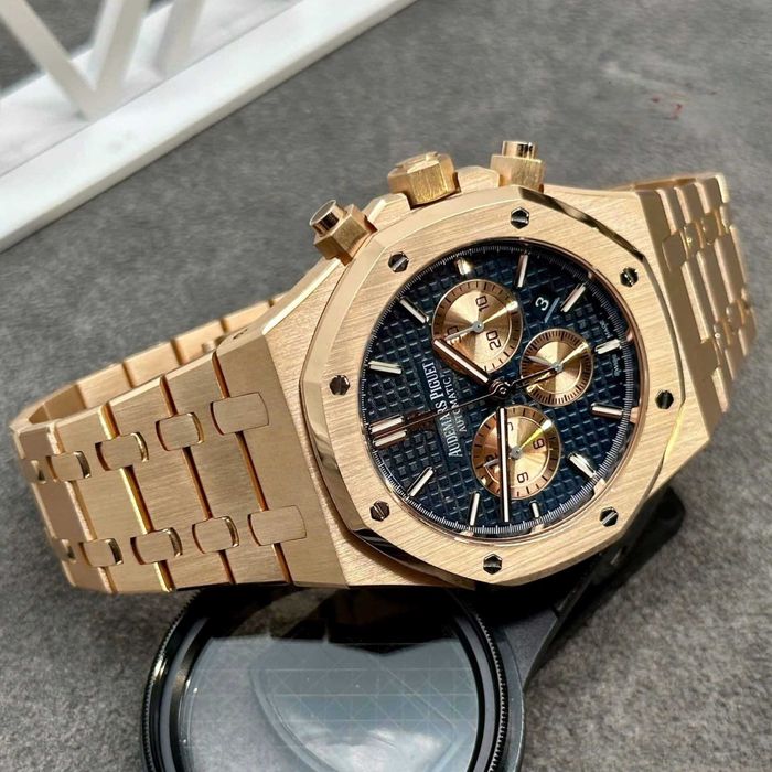 audemars piguet royal oak розово злато /синьо