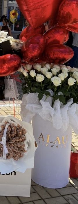 Бүгін алынған свежый гүл 45шт роза