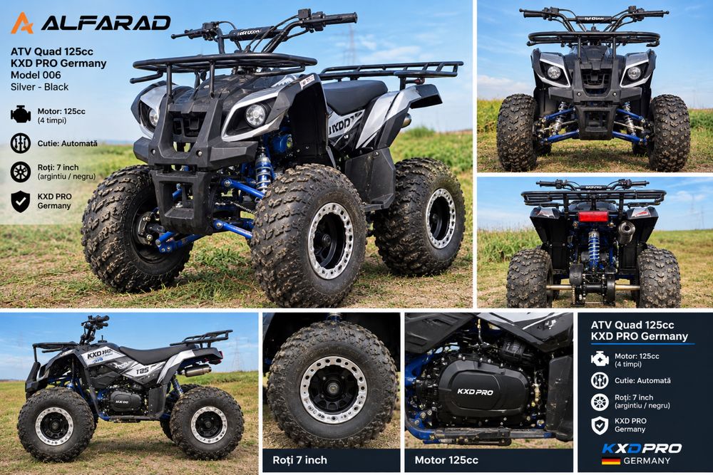 atv 125cc silver negru