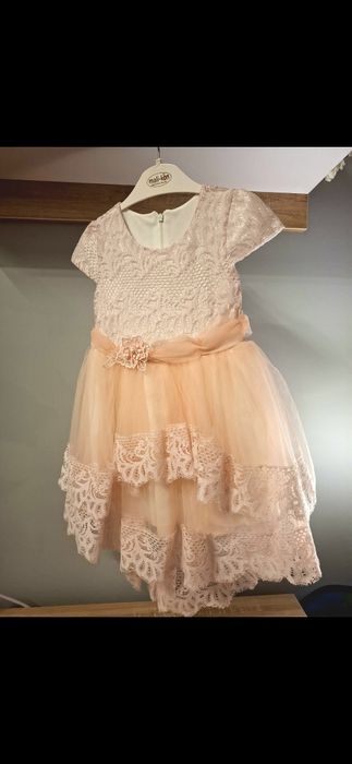 Rochie fete, superba, corai, de ocazie, marimea 104