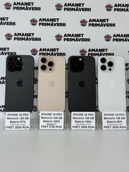 Iphone 16 PRO White Black 128 GB GARANTIE