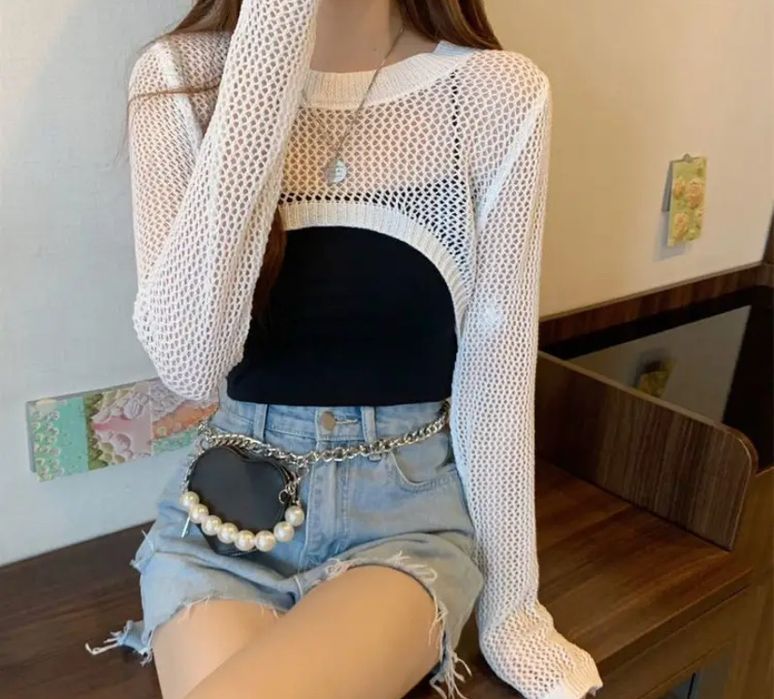 Сетовая кофточка