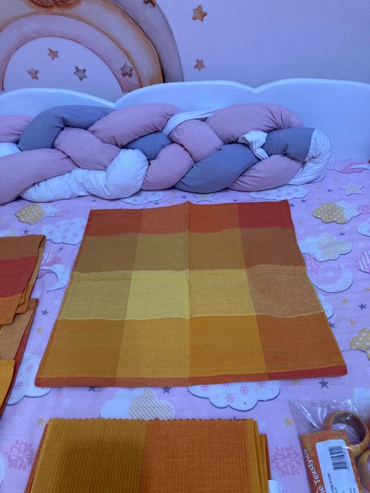 Комплект подложки за сервиране оранжев цвят