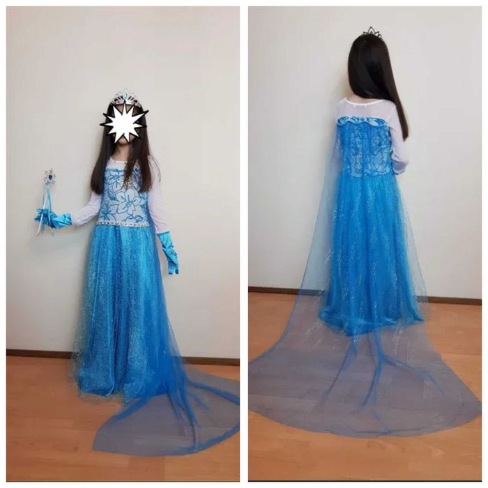 Рокля Елза модел Лукс с подарък диадема плитка и жезъл.