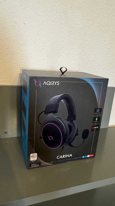 Căști Gaming AQIRYS Carina, 7.1 surround, USB, negru, noi, sigilate