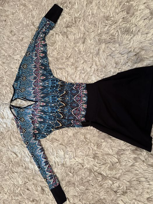 Rochie Chanttal Basic-imprimeu etnic elegant și croială feminină