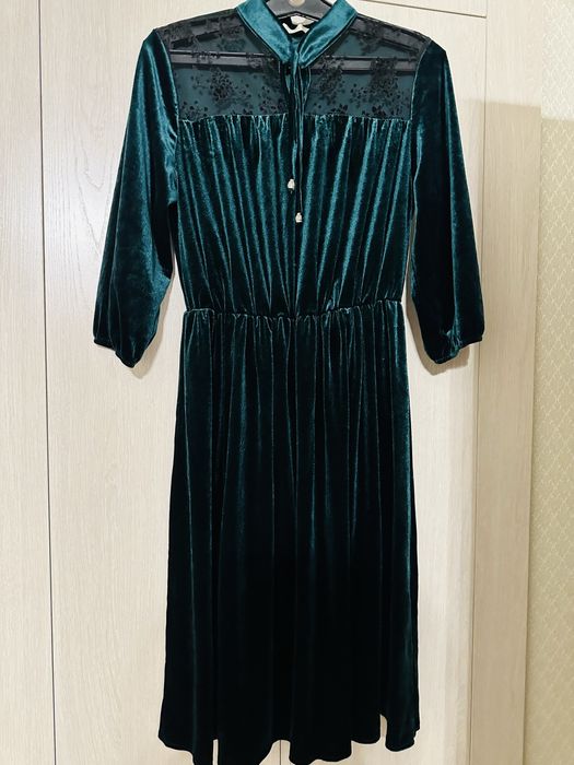 Платье-пиджак с экокожой