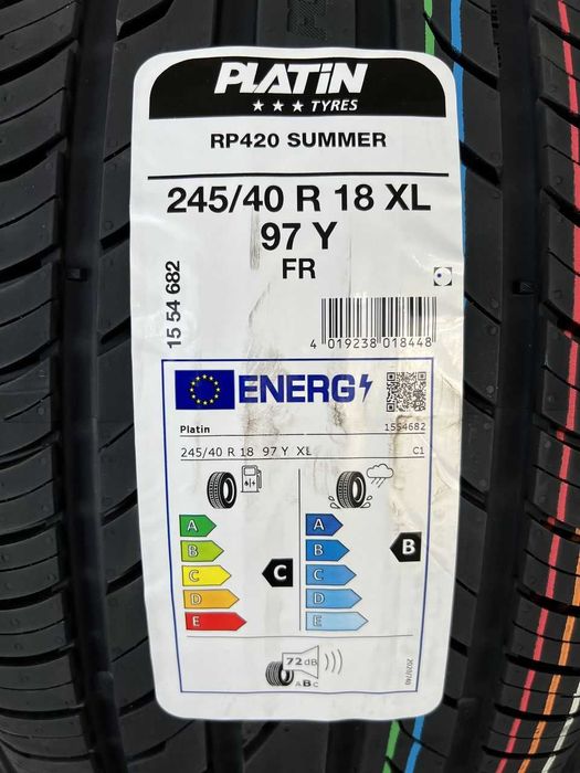 245/40/18 Летни гуми PLATIN 245/40 R18 XL борд  2454018 DOT24