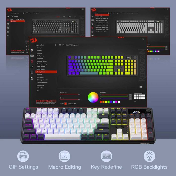 Redragon WYVERN K761WB-RGB-PRO механическая клавиатура RU/EN -оригинал
