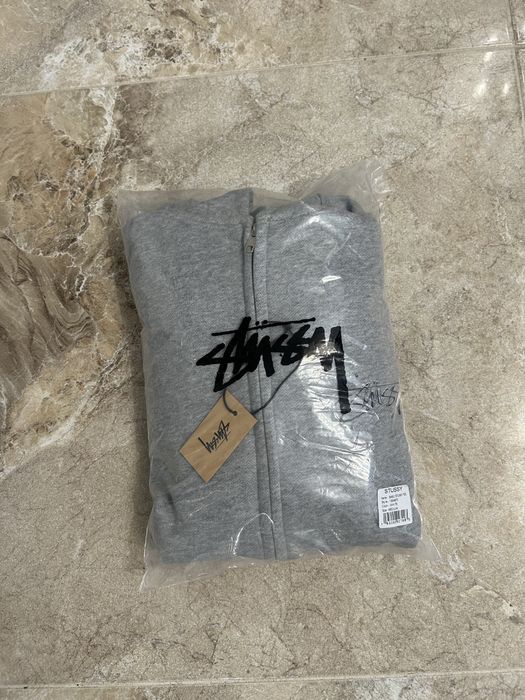 Stussy сив суичър с цип