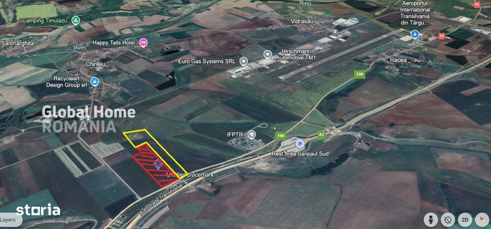 Teren 25000 MP | TG. MURES-SANPAUL | INTRAVILAN | 98 m acces DN 15 | A