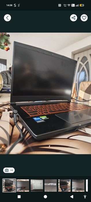 Laptopul MSI GF63 este echipat cu procesor Intel Core i5-1245H, 16GB