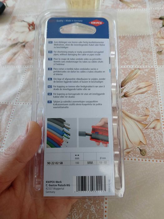 Клещи Knipex, Книпекс, Резачки за кабели, Резец за гофрирани тръби