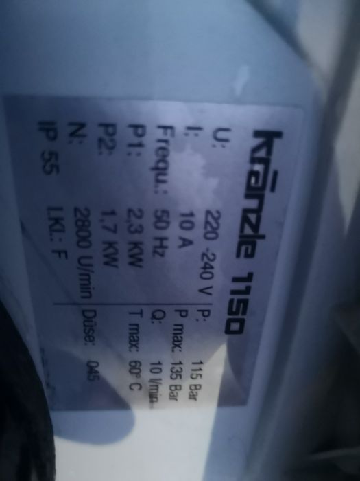 Водоструйка Kranzle  1150TST 160bar10l/min Керамика