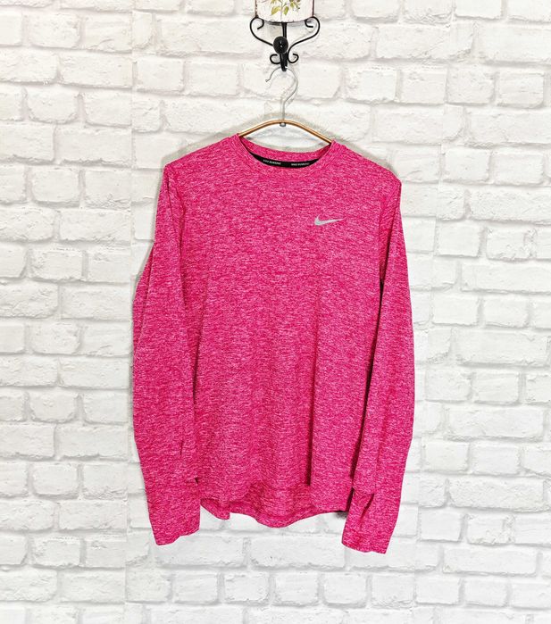 NIKE Оригинална дамска розова фланелка за бягане / фитнес размер М