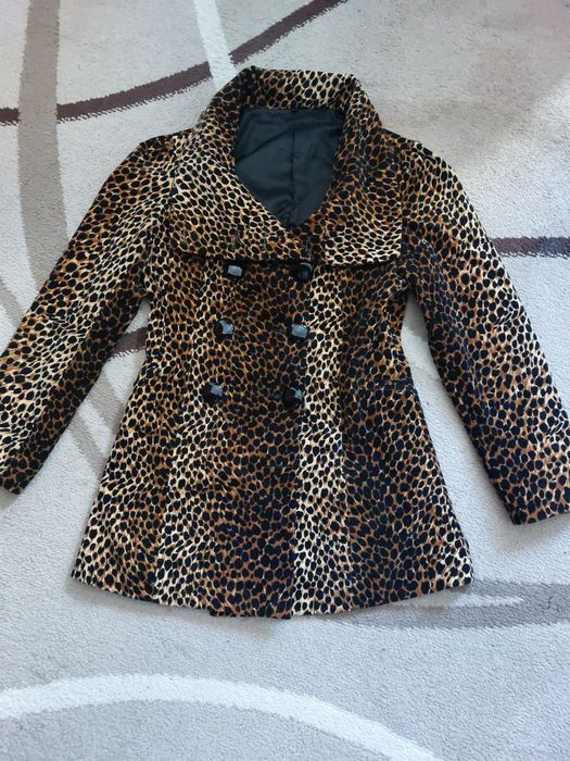 Reducere!! Jacheta de lux animal print din catifea plina de bumbac