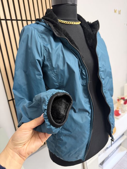Jachetă îmblănită verde de brand outlet xs