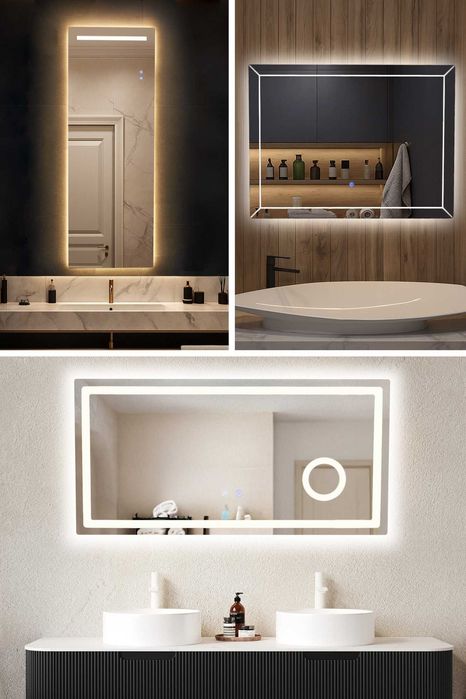 Огледала за баня с LED осветление и функция против изпотяване