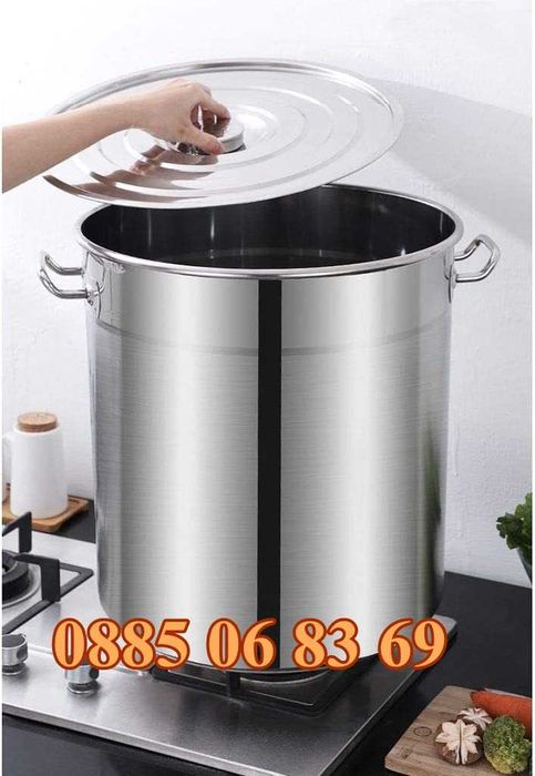 Неръждаеми Казани/Тенджери 30 л, 50 л, 80 л, 100 л, 130 л и 170 л