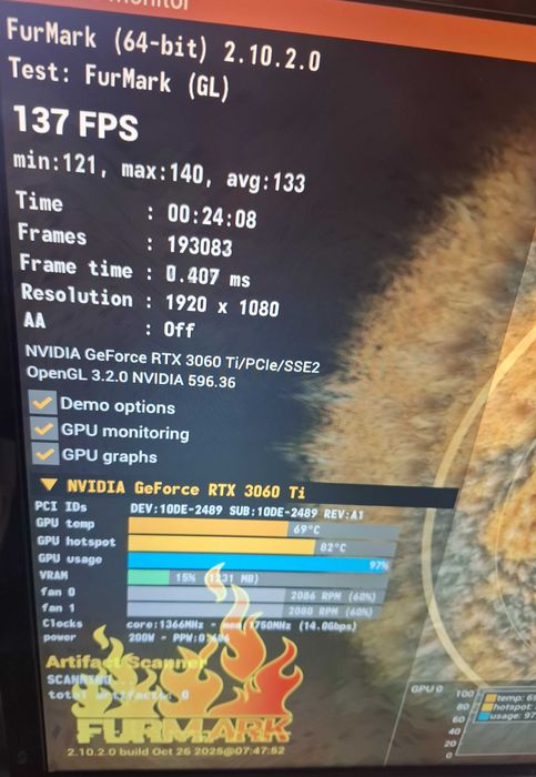 Продавам Palit RTX 3060 ti 8gb