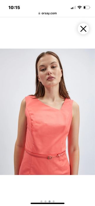 Коралова дамска рокля по тялото ORSAY