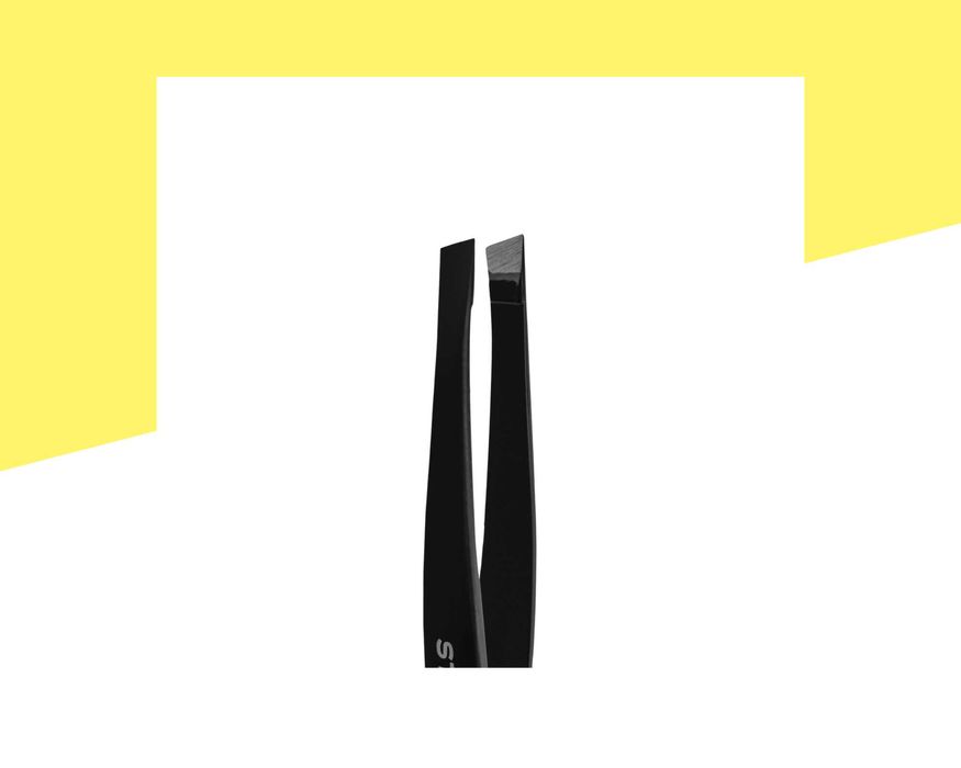 Професионална скосена пинсета за вежди Staleks Pro Expert TE-11/3b