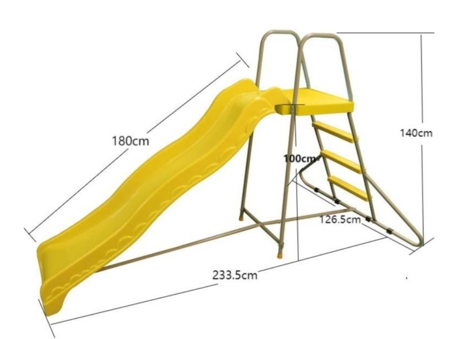 Горка детская жёлтая