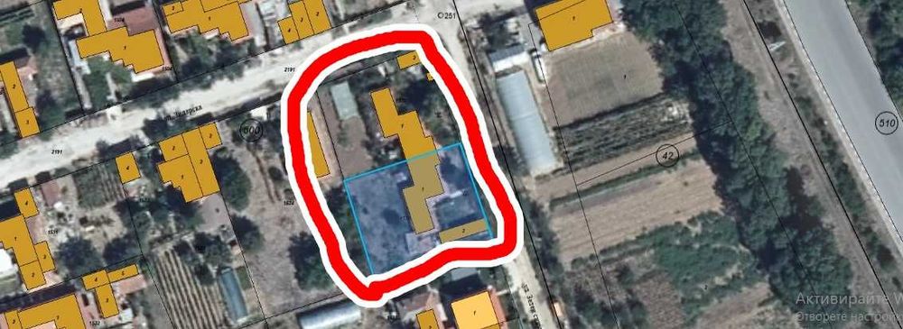 2 имота -232кв къща   / парцел 1440 кв двор  в с. Калипетрово