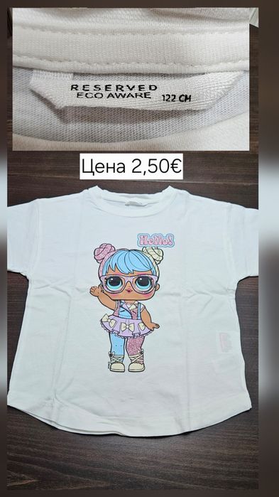 Детски блузки и къси панталонки ,размер 110, 116,122
