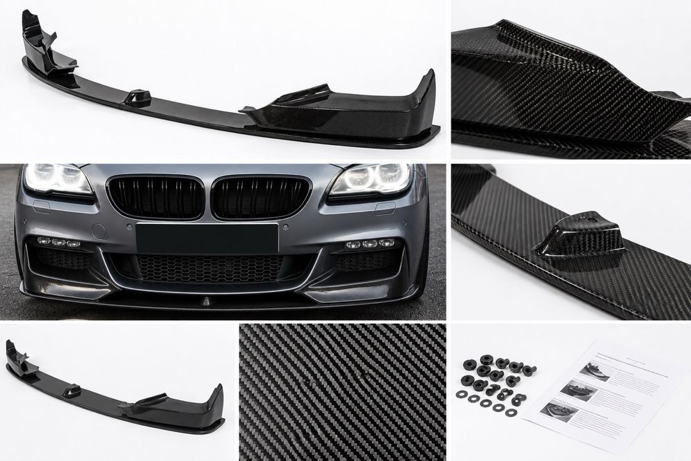 Lip Bara Față BMW Seria 6 F06 F12 F13 M Sport 640i 650i 640D(2012-2018) Carbon 2 Piese