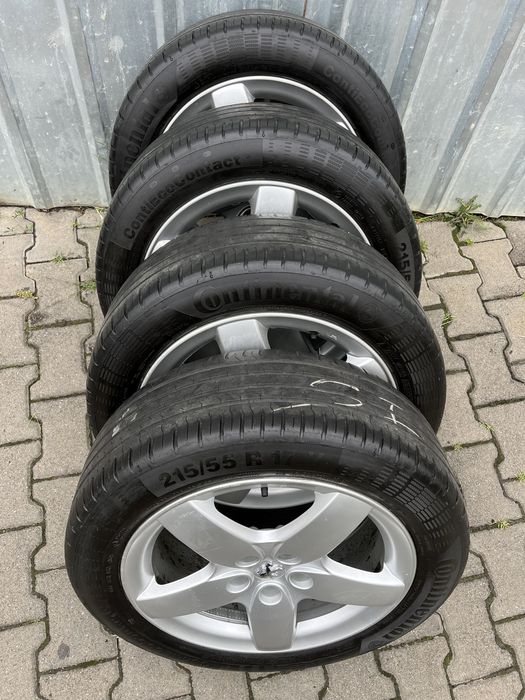 Jante aliaj 5x108mm, anvelope vara 215/55 R17, Peugeot 407, 508