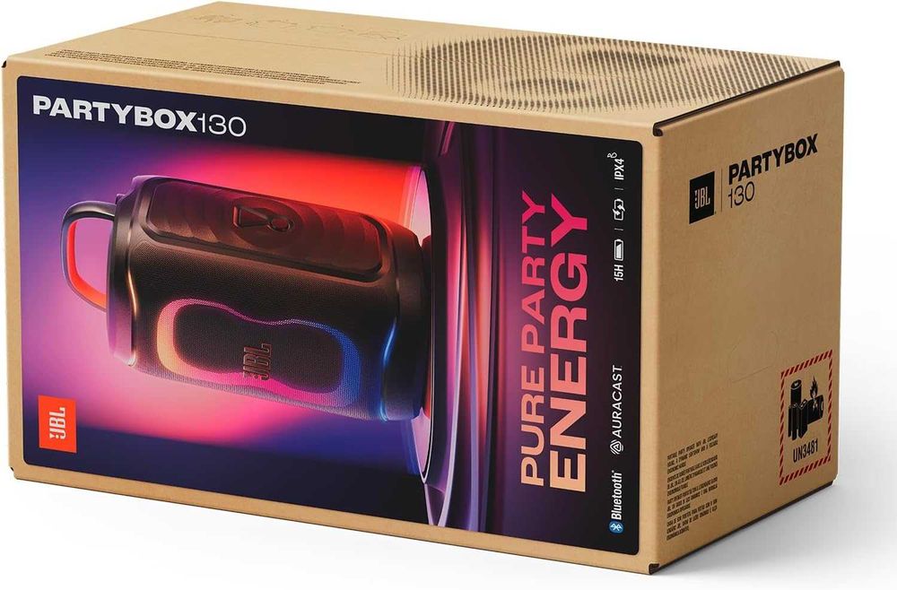 Нова Безжична Колона Аудио Система JBL Partybox 130, Включена Батерия, 2 Години Гаранция
