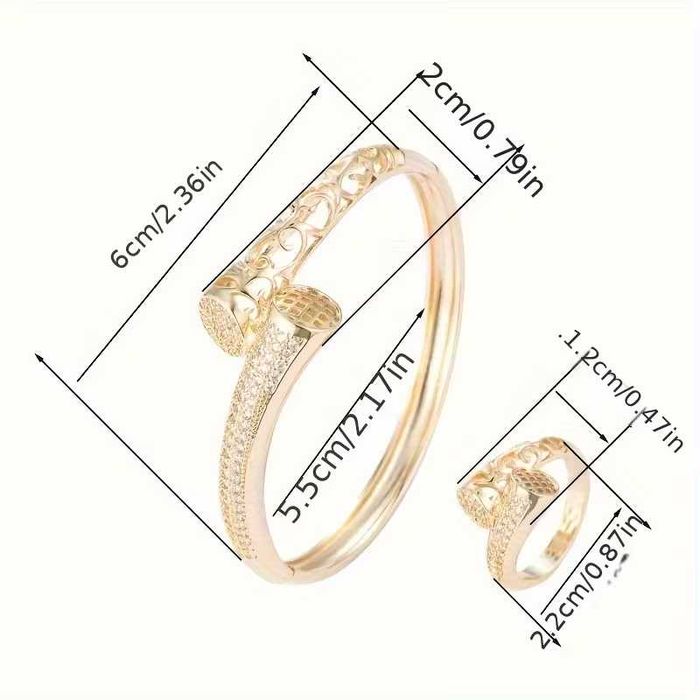 Дамски комплекти гривна и пръстен от медицинска стомана