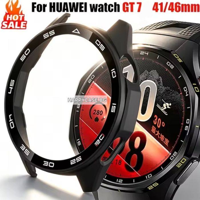 Huawei Watch GT7 Pro 46 mm / GT7 46 41 mm / 360° Твърд пластмасов кейс със скала и вграден протектор за екран