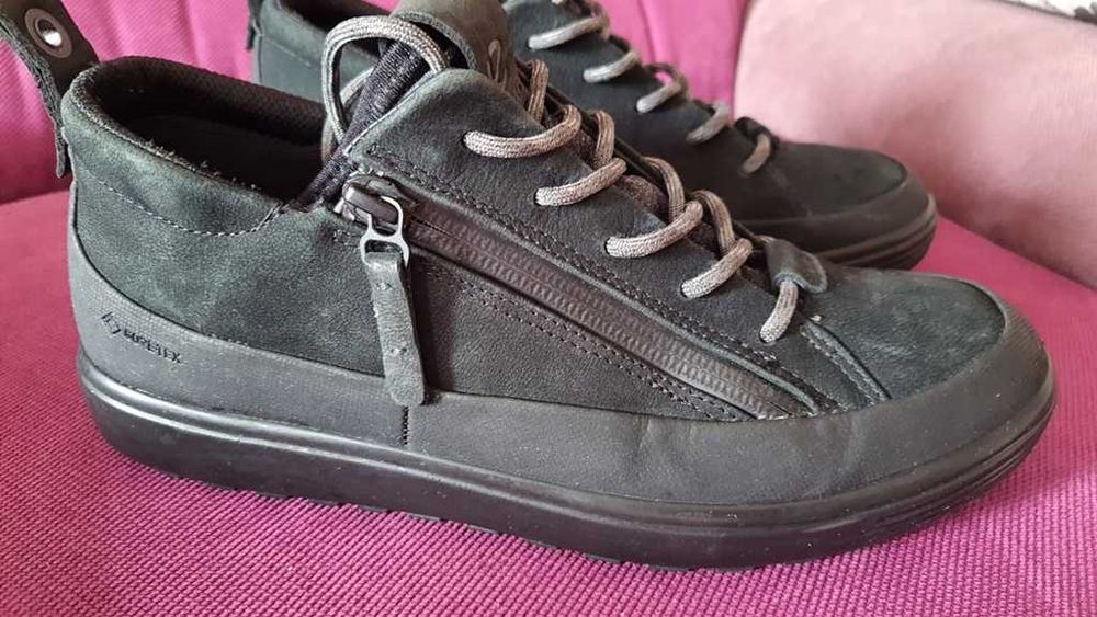 Adidasi/ sneakersi ECCO Soft7 Tred Zip Black Yak Nubuck Goretex mar 38