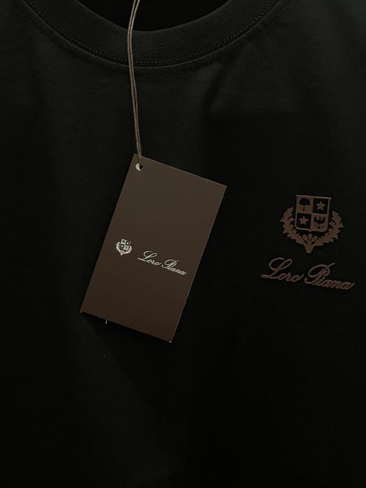 Tricou Loro Piana negru – Made in Italy – nou cu etichetă