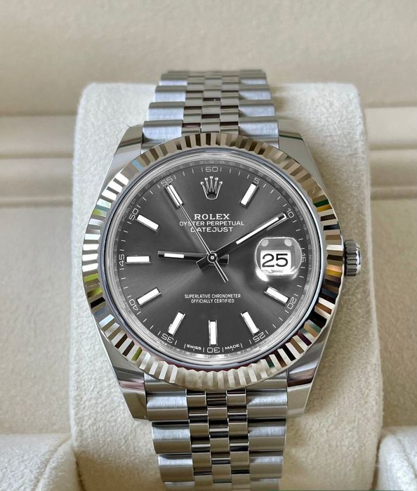 Мъжки механичен часовник Rolex Datejust silver black