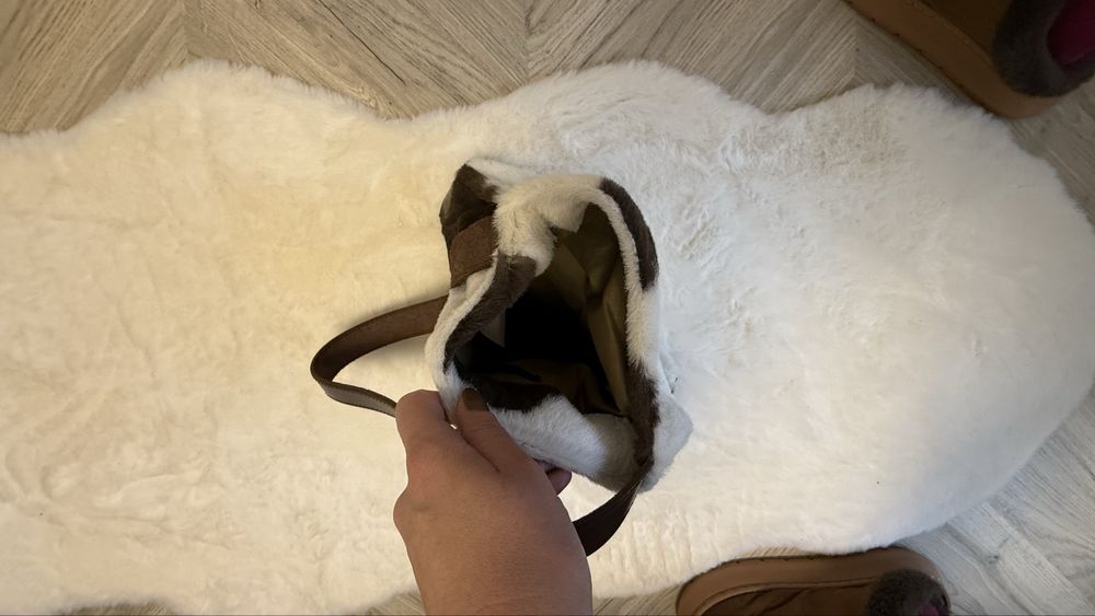 Дамска чанта от естествена телешка кожа